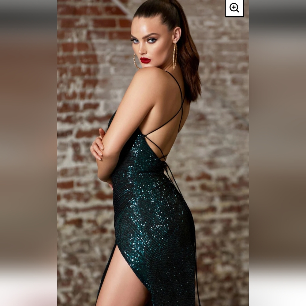 Sequin Gown - Emerald